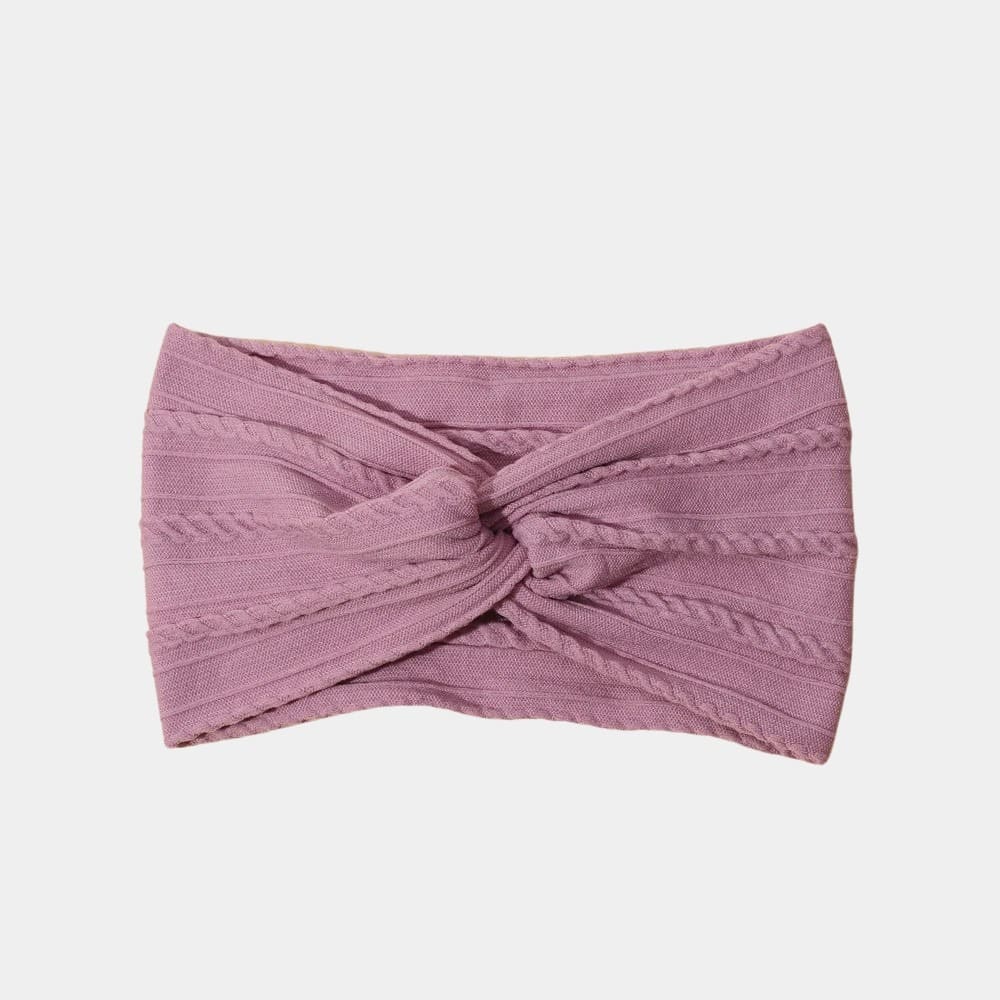 Bandeau bébé large mauve opéra