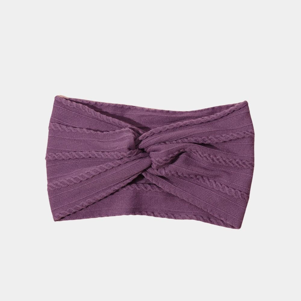 Bandeau bébé large violet foncé