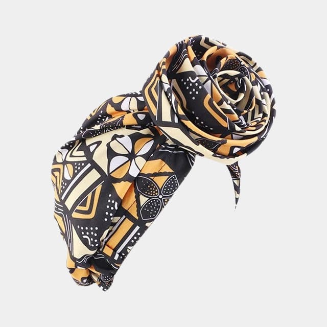 Turban africain noir large