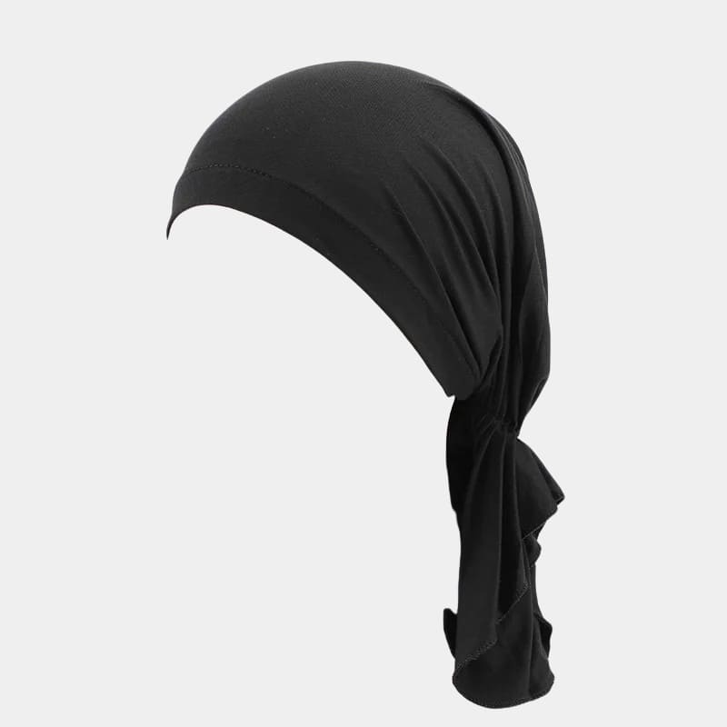 Turban foulard noir