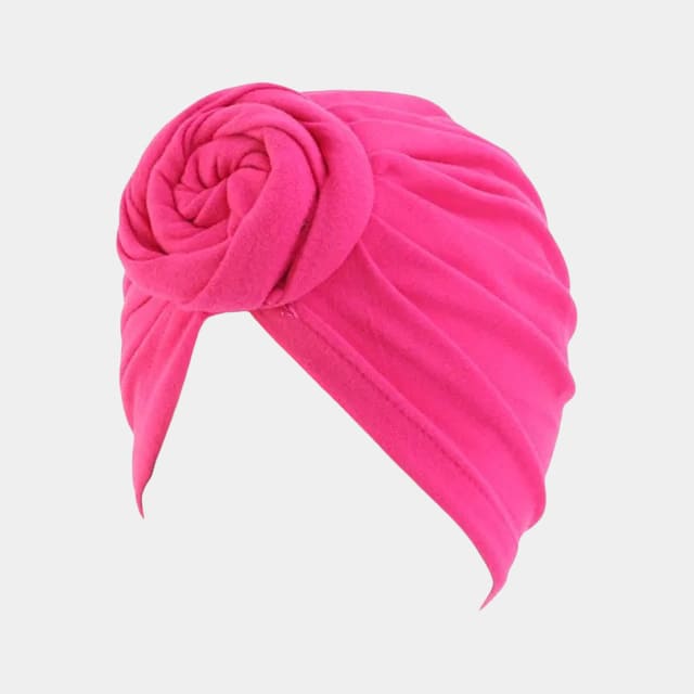 Turban rose bonbon avec gros nœud